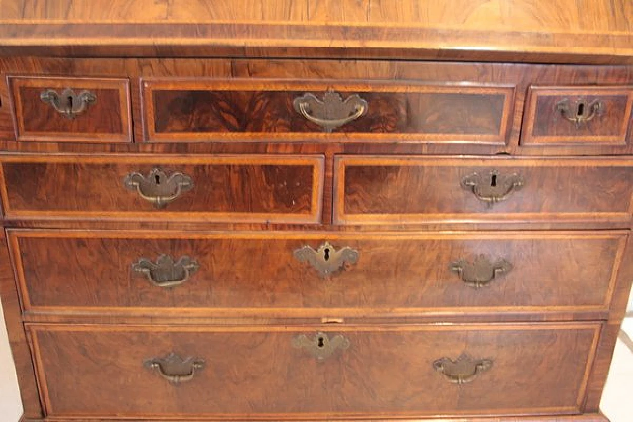 English Louis XVI solid oak secrétaire, late 18th century 11