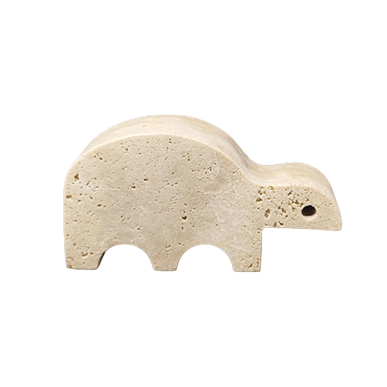 Travertine tortoise sculpture by Enzo Mari for F.lli Mannelli, 1970s 8