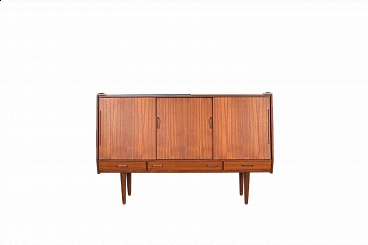 Danish teak sideboard with sliding doors and drawers, 1960s