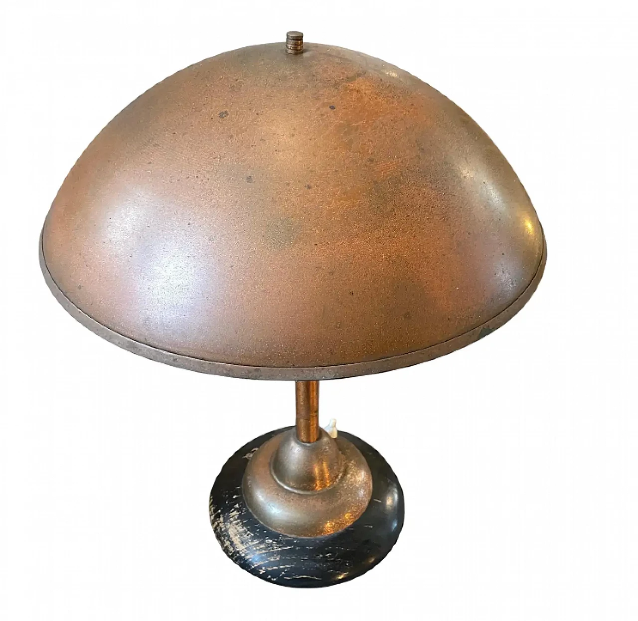 Table lamp in wood and copper, 1950s 2