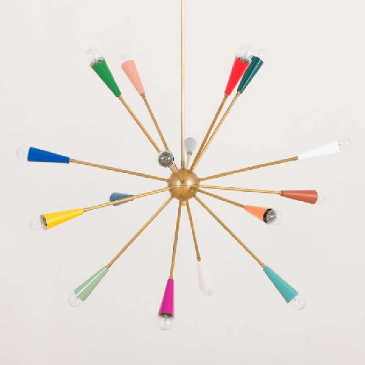 Sputnik coloured chandelier, 1950s 3