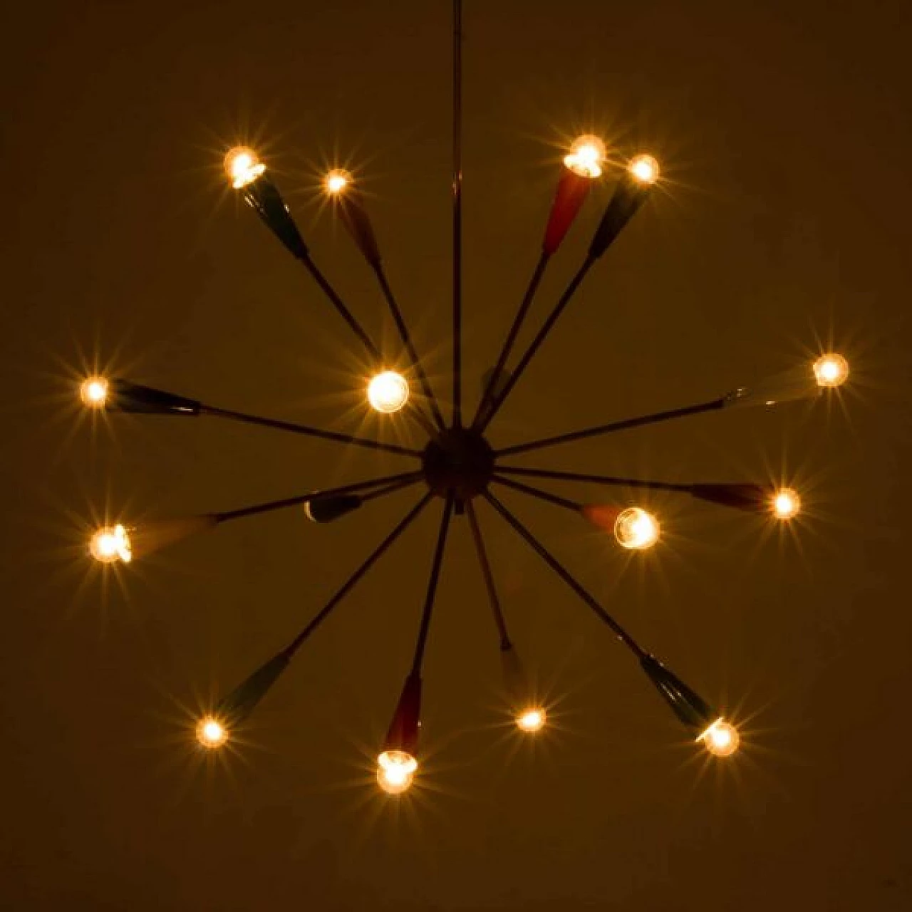 Sputnik coloured chandelier, 1950s 4