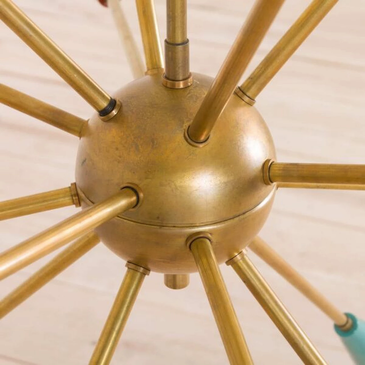 Sputnik coloured chandelier, 1950s 7