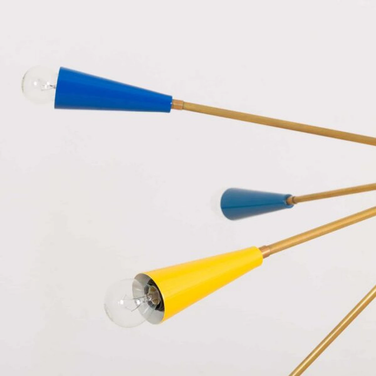 Sputnik coloured chandelier, 1950s 9