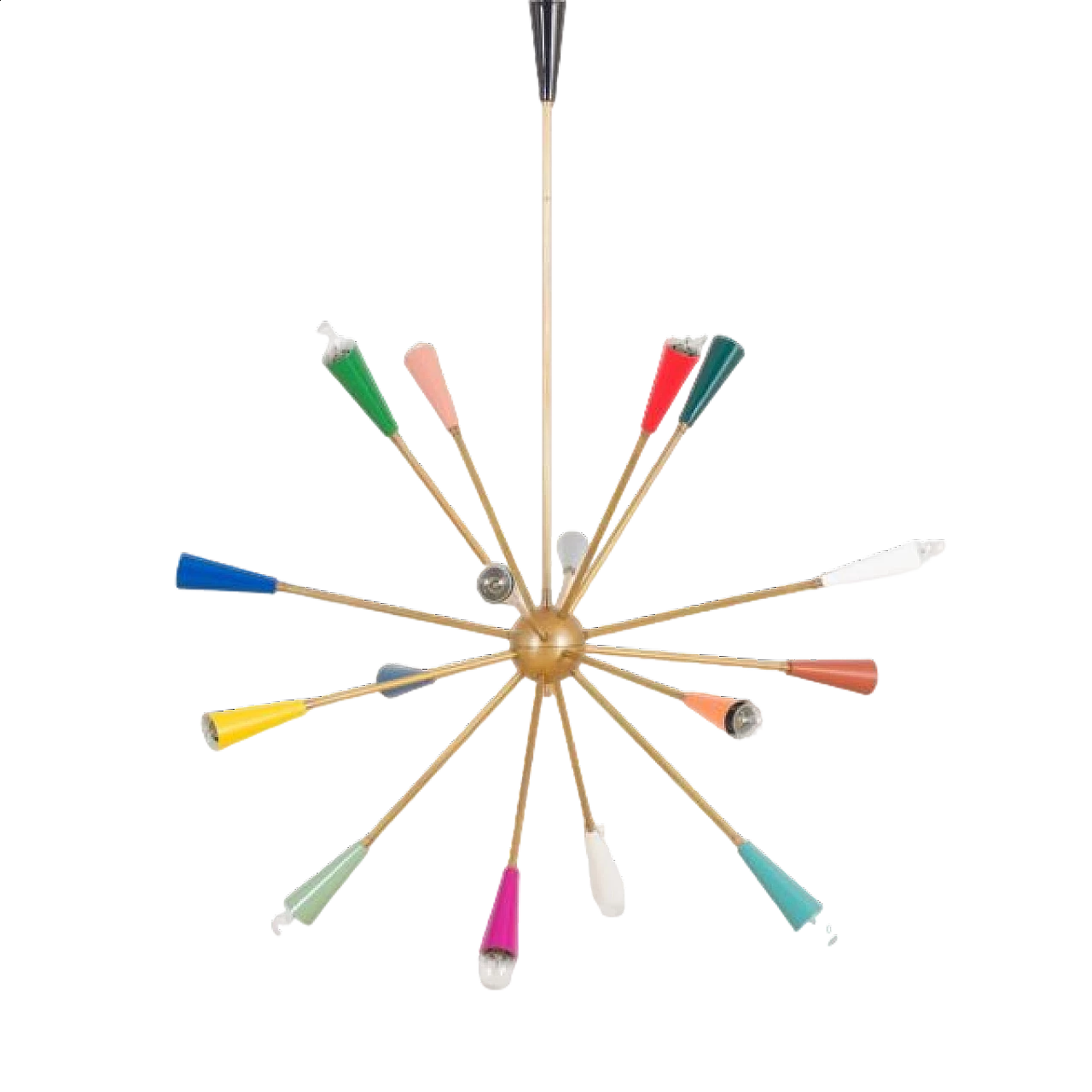 Sputnik coloured chandelier, 1950s 12