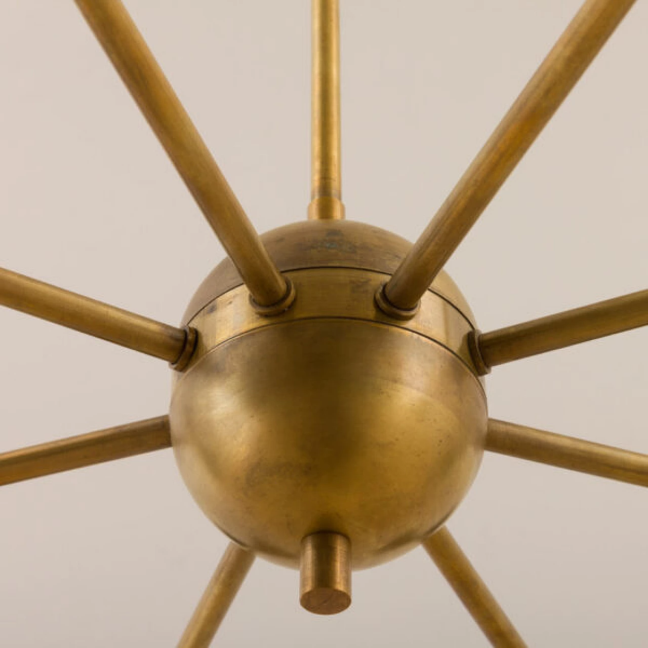 8 Arms chandelier with diabolo shades in Stilnovo style, 1970s 4