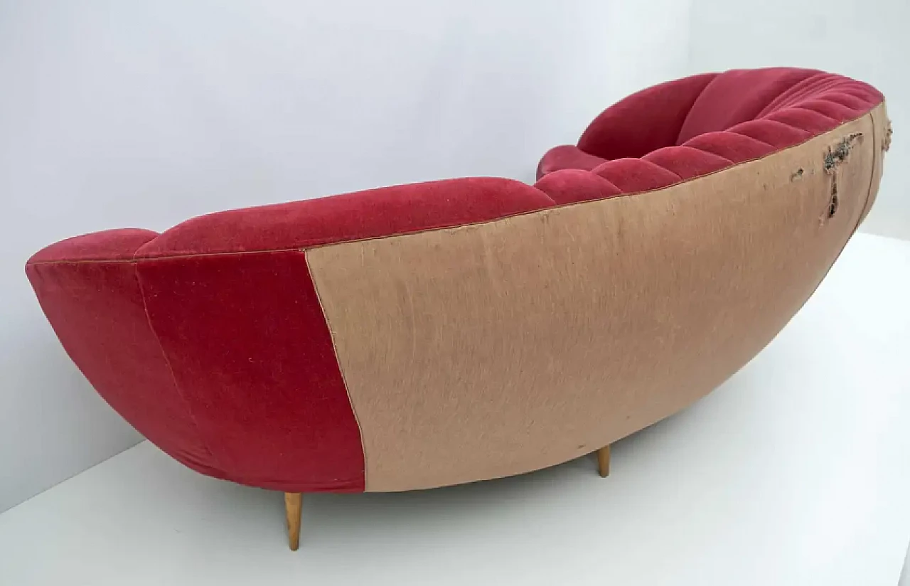 Curved Margherita sofa by Gio Ponti for ISA Bergamo, 1950s 7