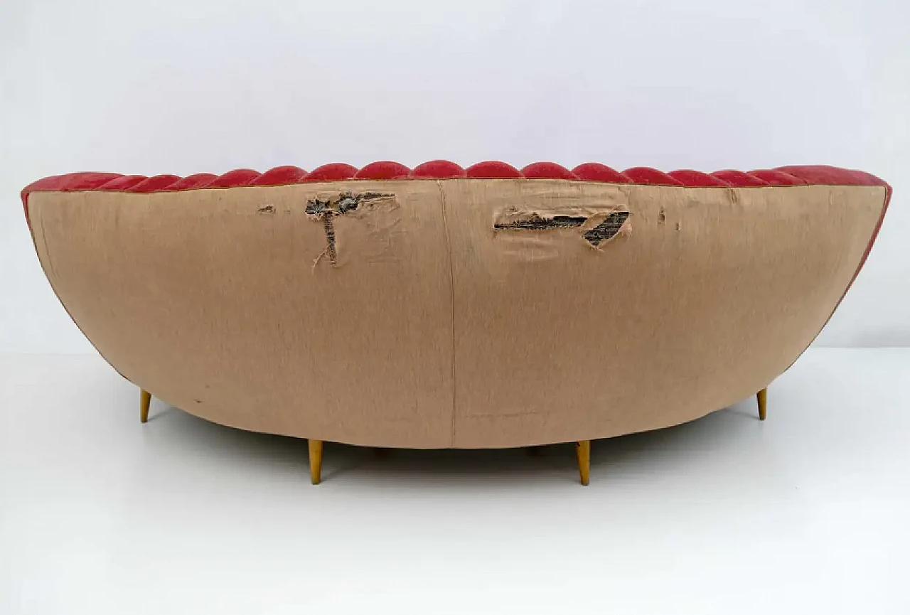 Curved Margherita sofa by Gio Ponti for ISA Bergamo, 1950s 8