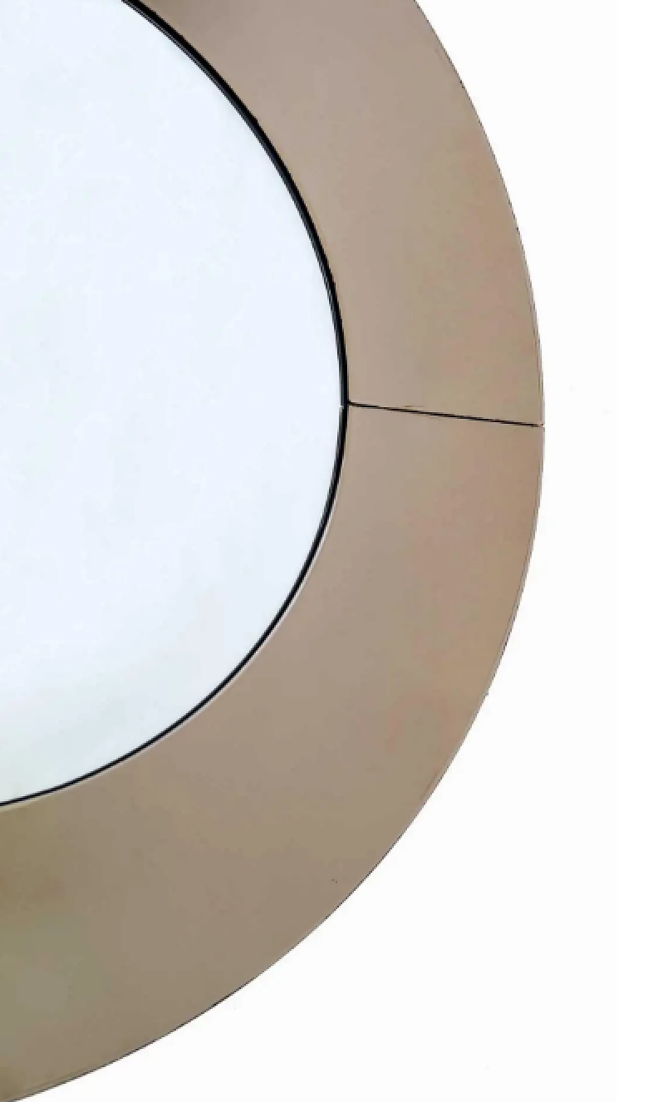 Grande specchio rotondo fumé, anni '70 5