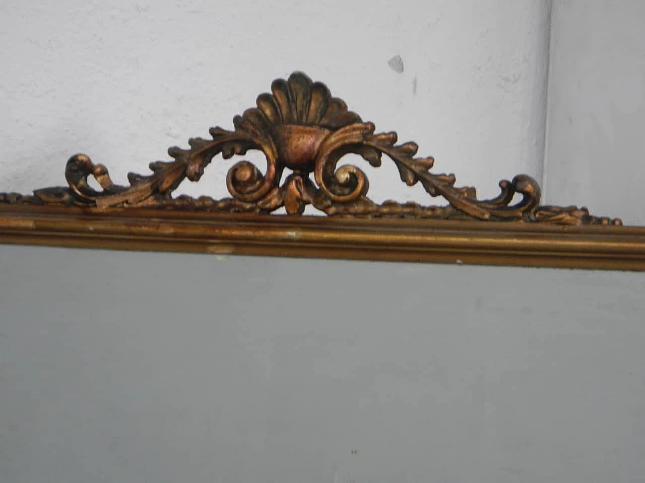 Carved and gilded fir frame mirror, 1940s 7