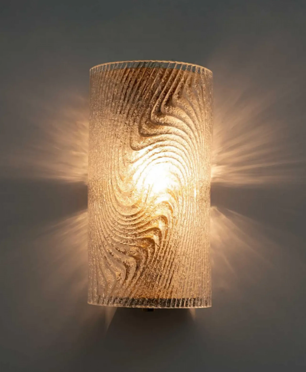 Pair of Murano glass and brass wall sconces Corteccia, 1980s 4