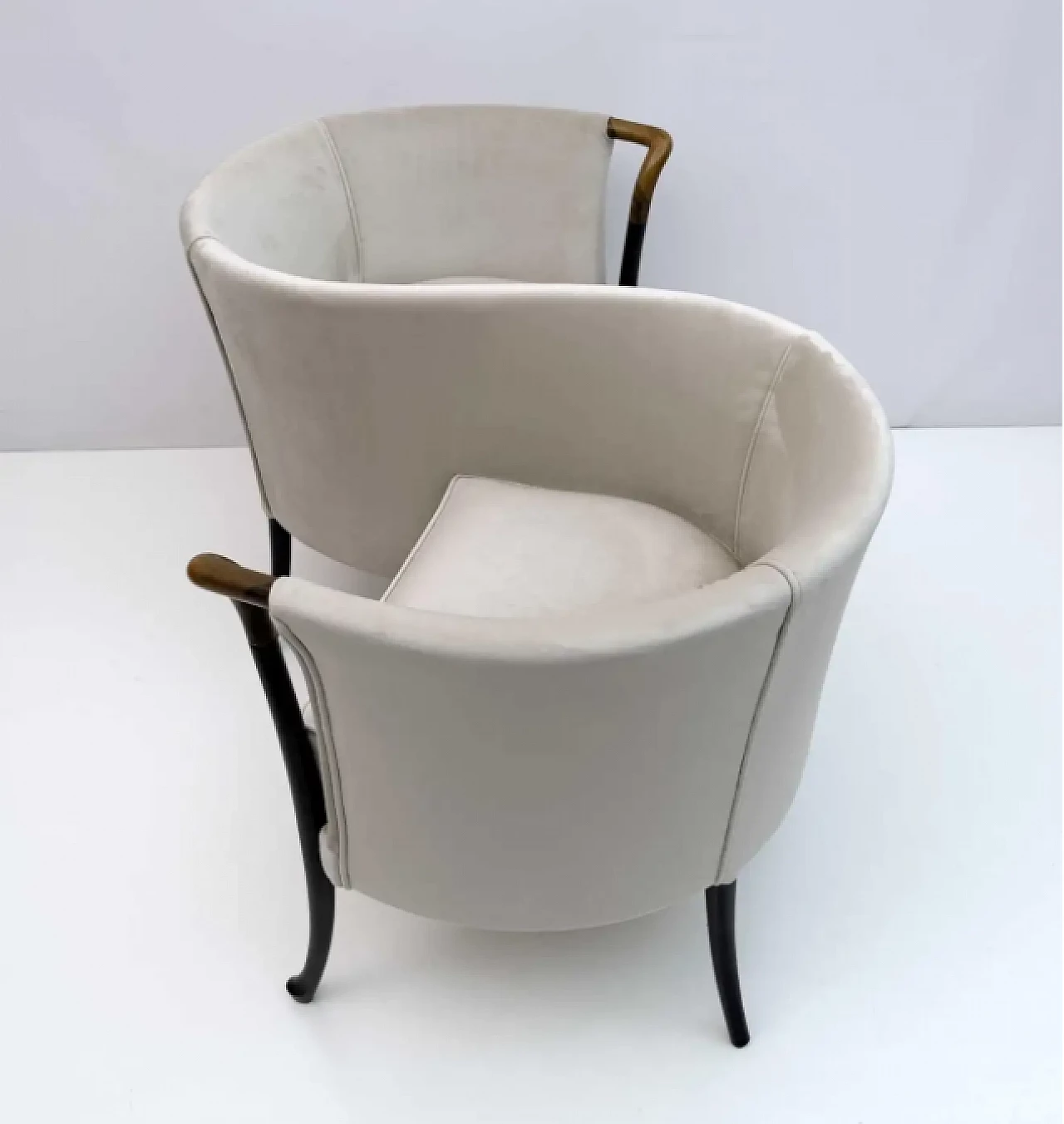 Divano da conversazione Progetto in velluto di Giorgetti, anni '80 4