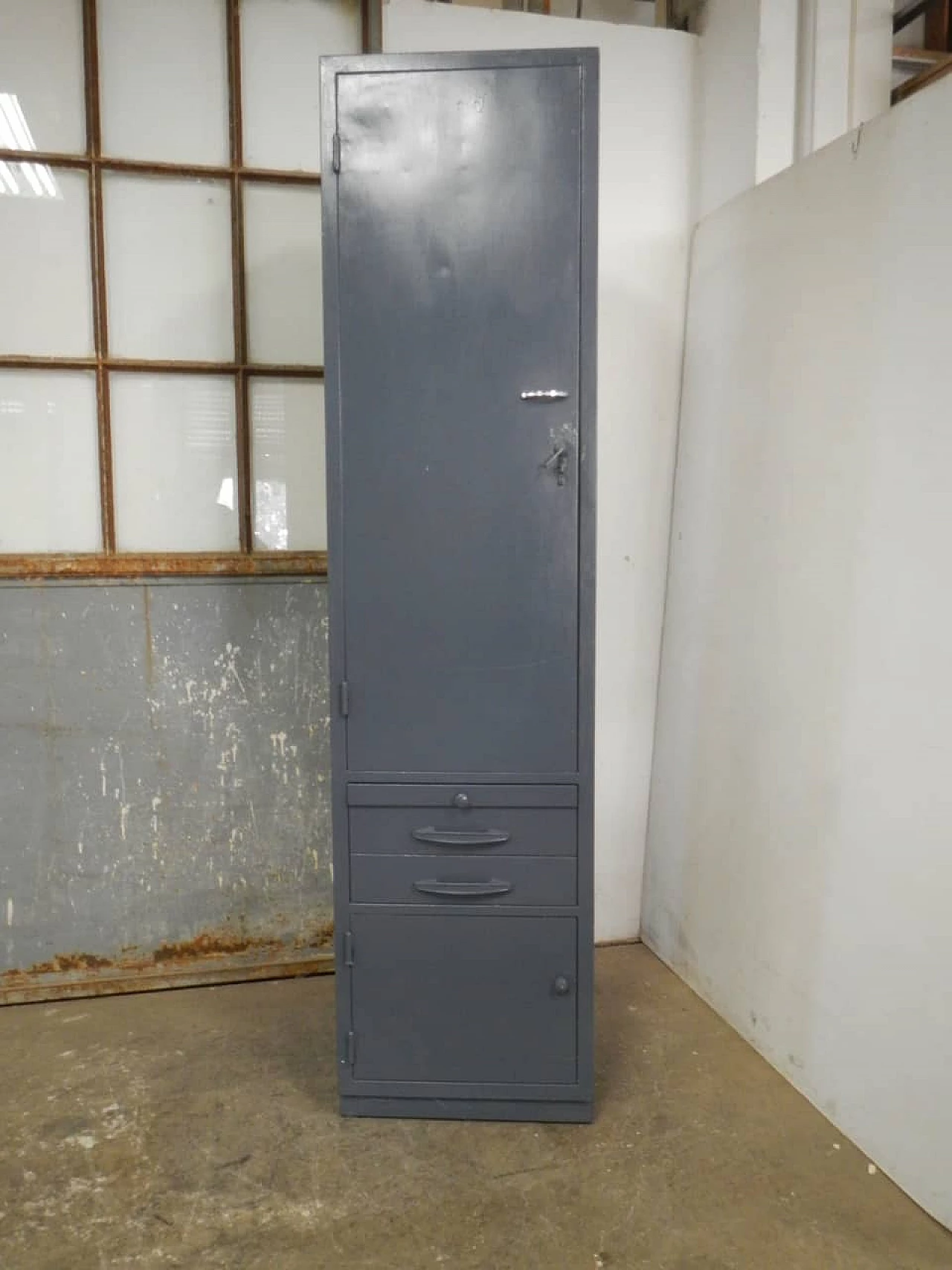 Iron cabinet with two drawers and doors, 1970s 1