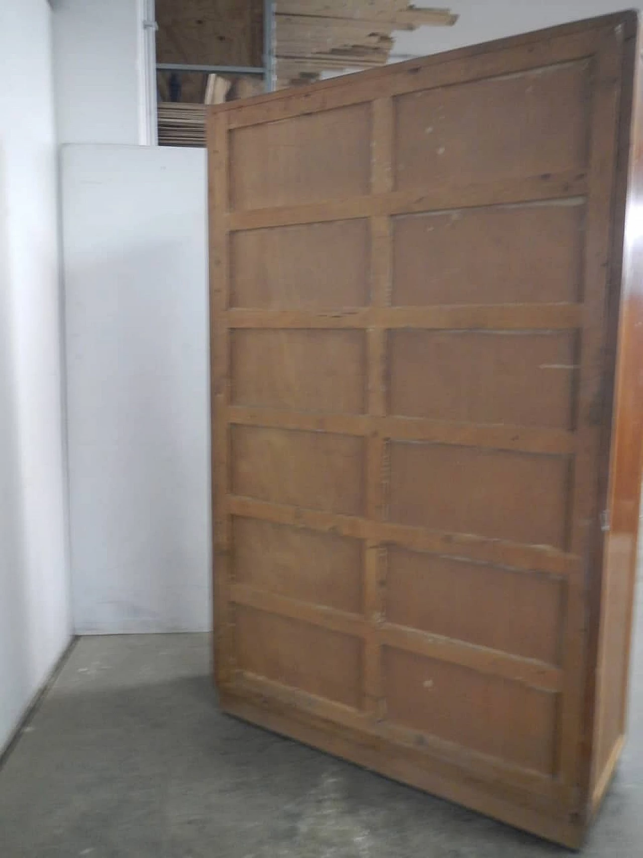 Beechwood office cupboard with three shelves, 1940s 6