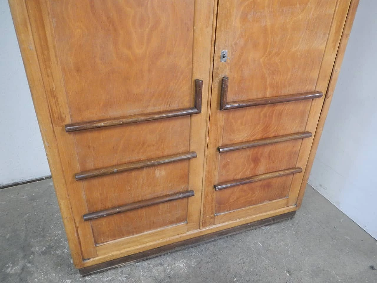 Beechwood office cupboard with three shelves, 1940s 7