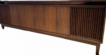 Wooden sideboard with stereo, 1960s