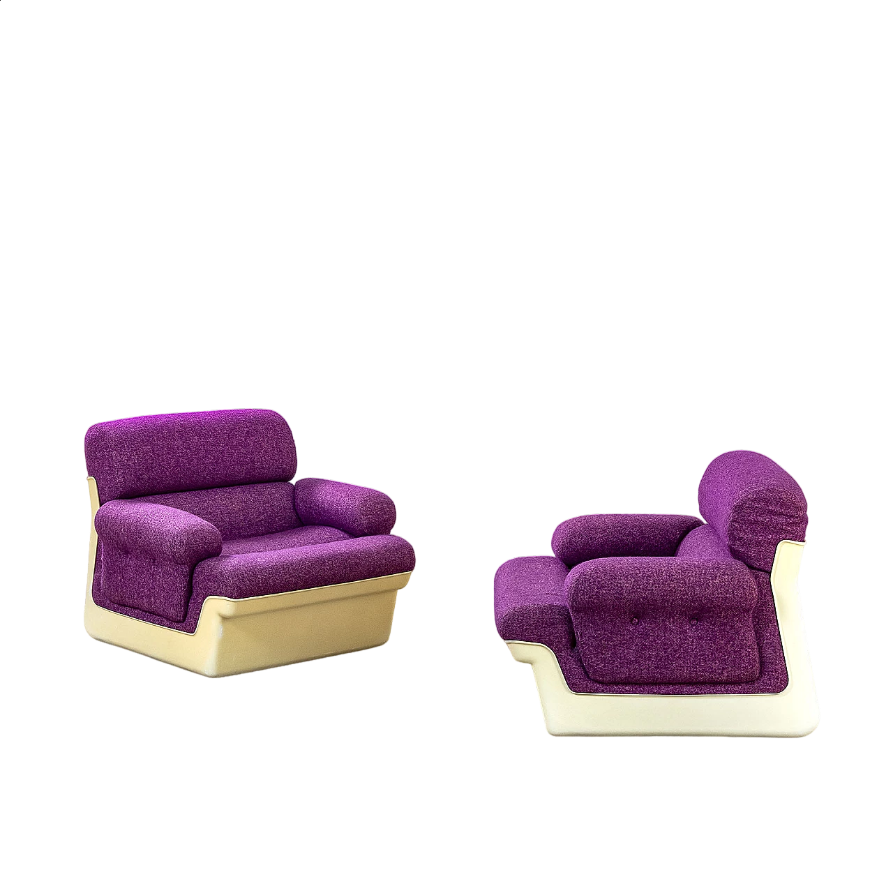 Pair of armchairs attributed to Guarnacci, Padovano and Vagnoni for 1P, 1970s 6