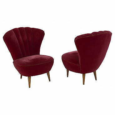 Pair of armchairs by Gio Ponti for ISA Bergamo, 1950s