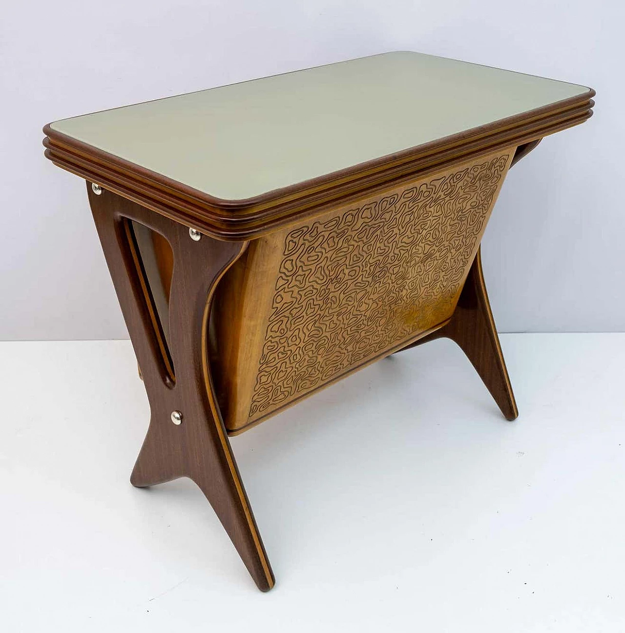 Cash desk by Osvaldo Borsani with Vitrex glass top, 1950s 1