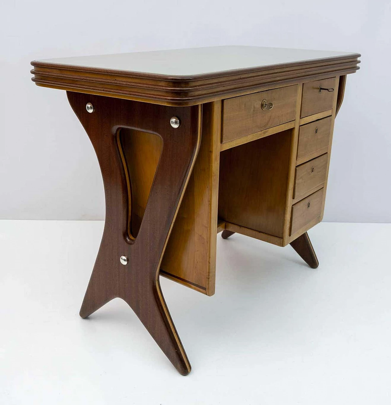 Cash desk by Osvaldo Borsani with Vitrex glass top, 1950s 7