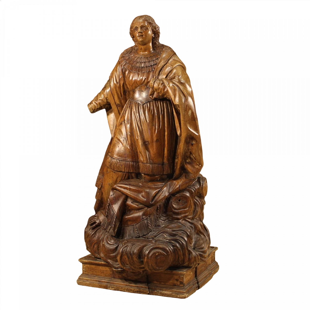 Stone pine sculpture of Saint on a cloud, 18th century 13