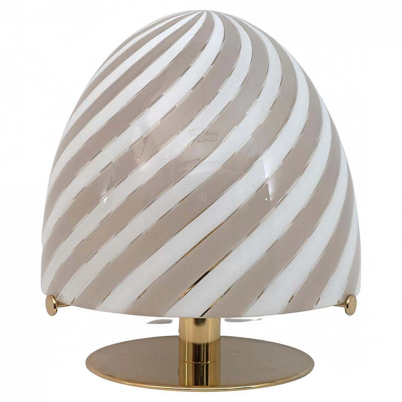 Murano glass spiral mushroom table lamp, 1970s 1