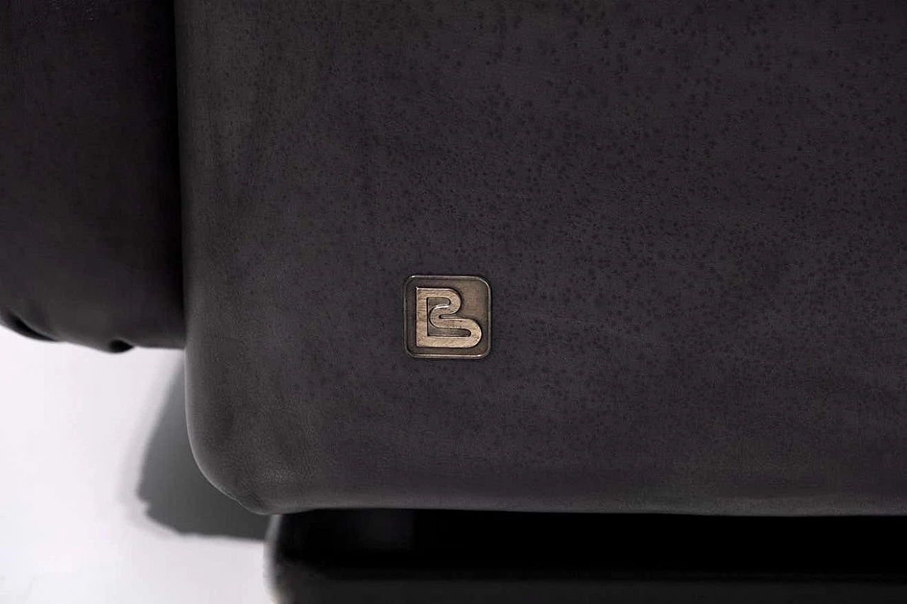 Coppia di poltrone Piumotto in pelle per Busnelli, anni '70 7