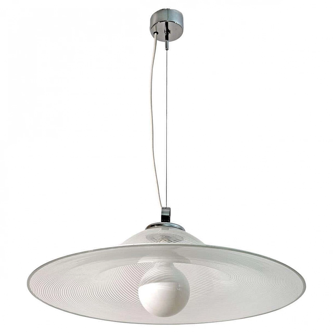 Lampadario in vetro di Murano a spirale, anni '70 1