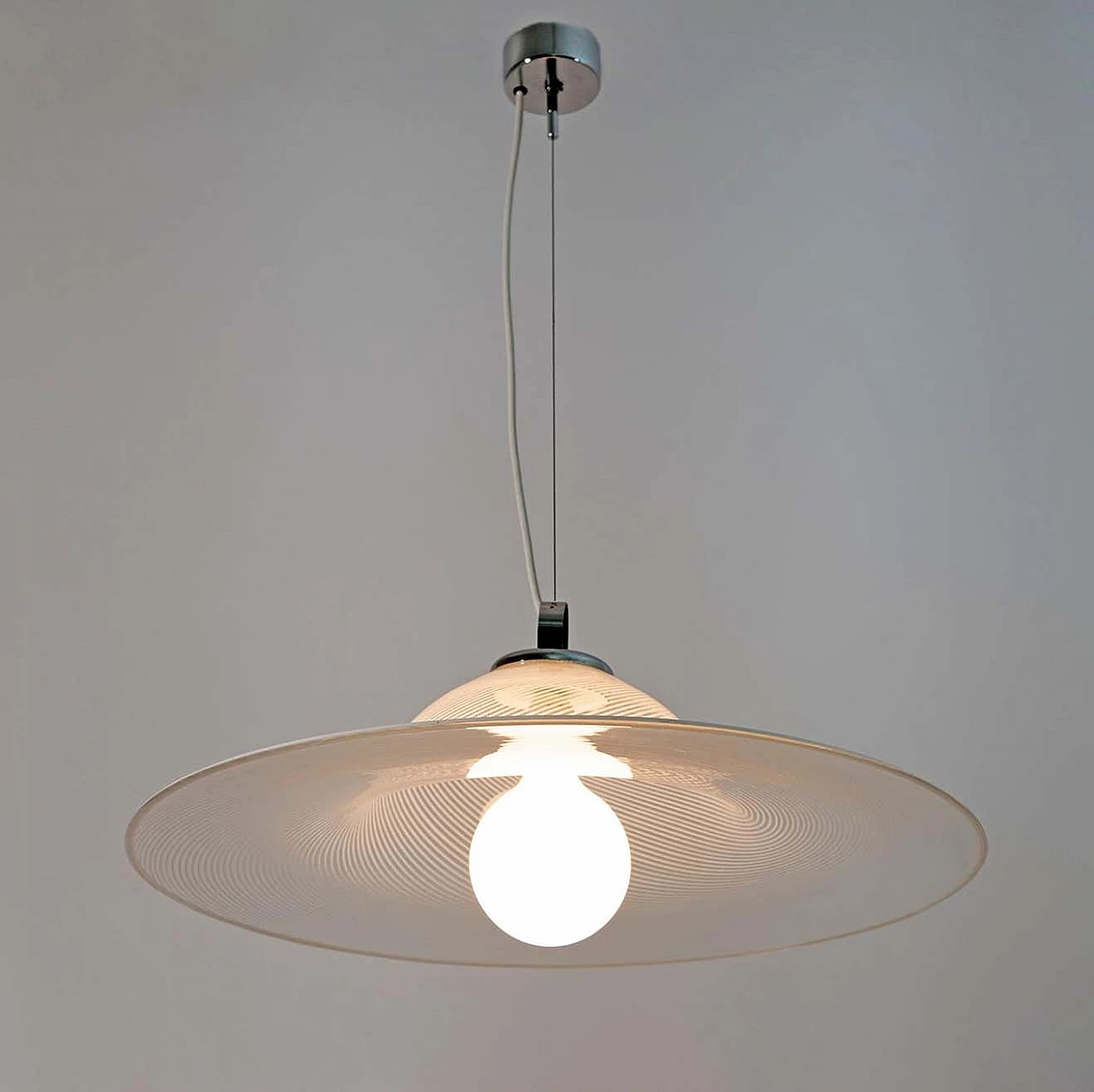 Lampadario in vetro di Murano a spirale, anni '70 3