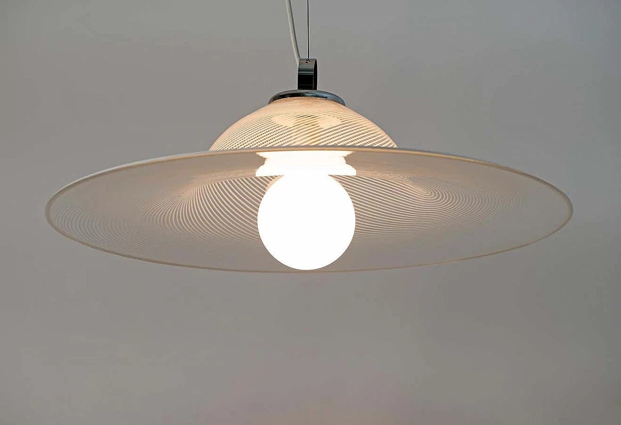 Lampadario in vetro di Murano a spirale, anni '70 5