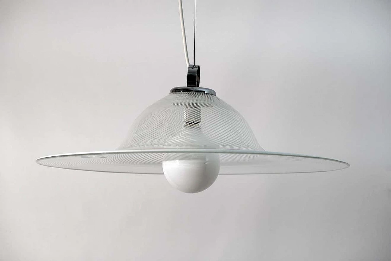 Lampadario in vetro di Murano a spirale, anni '70 8