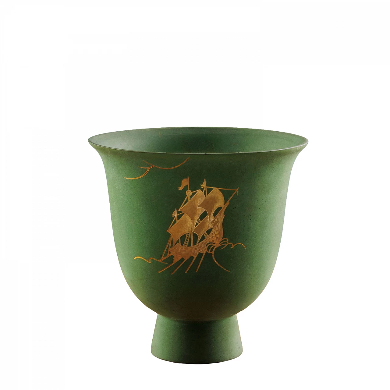 Patinated porcelain vase by Giovanni Gariboldi for Richard Ginori 1