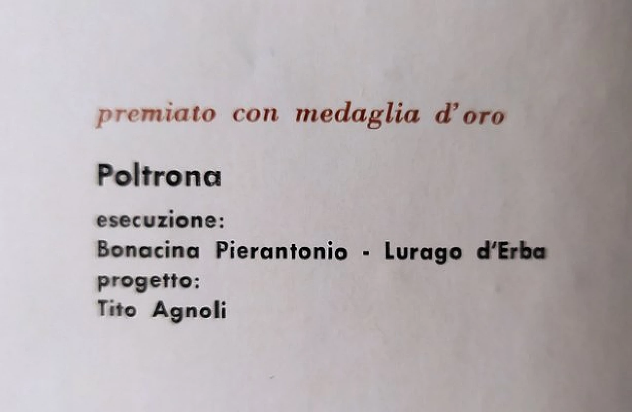 Poltrona BP4 in vimini di Tito Agnoli per Bonacina, anni '50 8