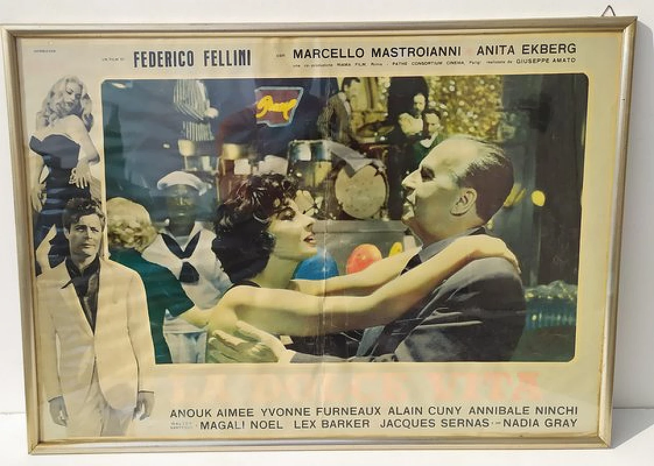 Poster of Federico Fellini's film La dolce vita by Cineriz, 1960s 1