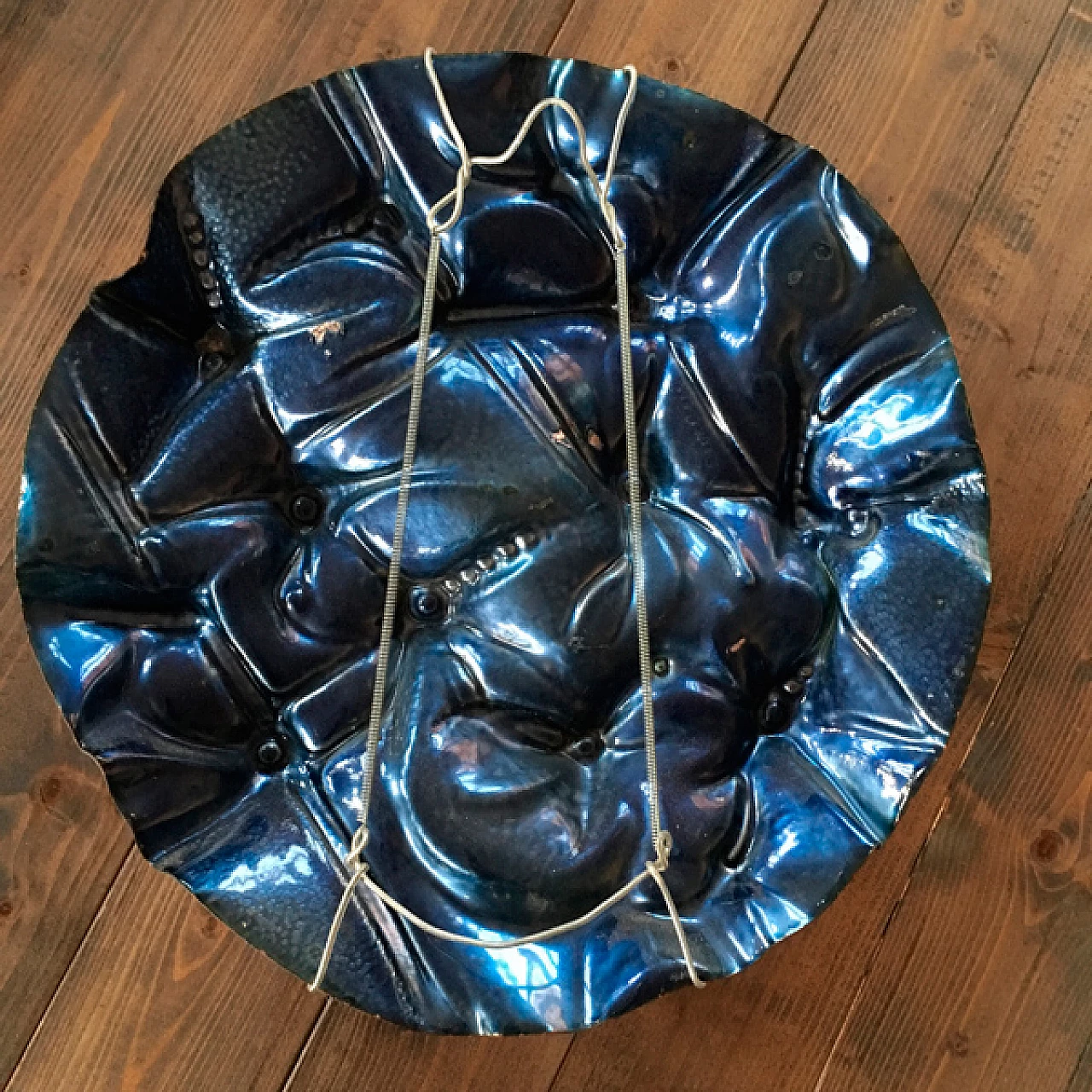 Scultura Luna in rame cesellato e smaltato di Franco Bastianelli, 1966 7