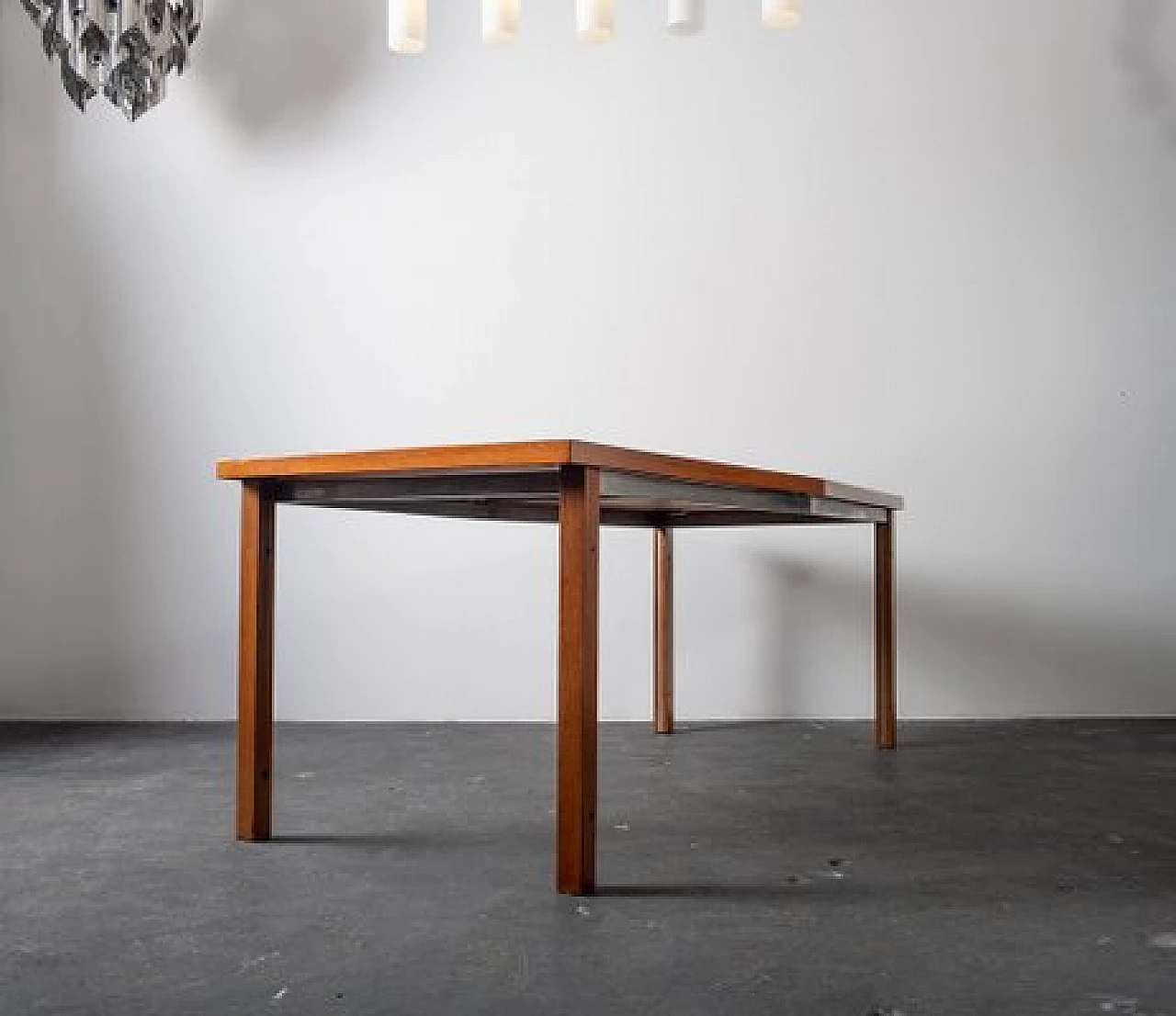 Tavolo in teak e ferro di Saporiti, anni '60 3