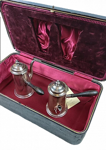 Pair of silver coffee pots, early 20th century