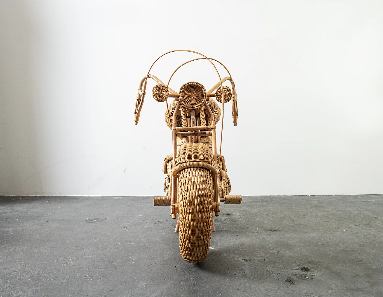 Harley Davidson rattan motorcycle by Tom Dixon for Habitat, 1980s 5