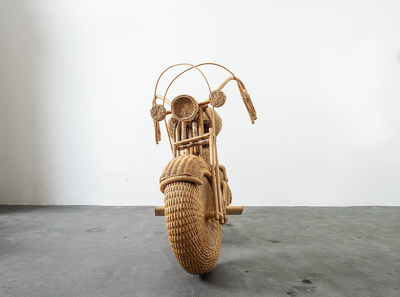 Harley Davidson rattan motorcycle by Tom Dixon for Habitat, 1980s 6