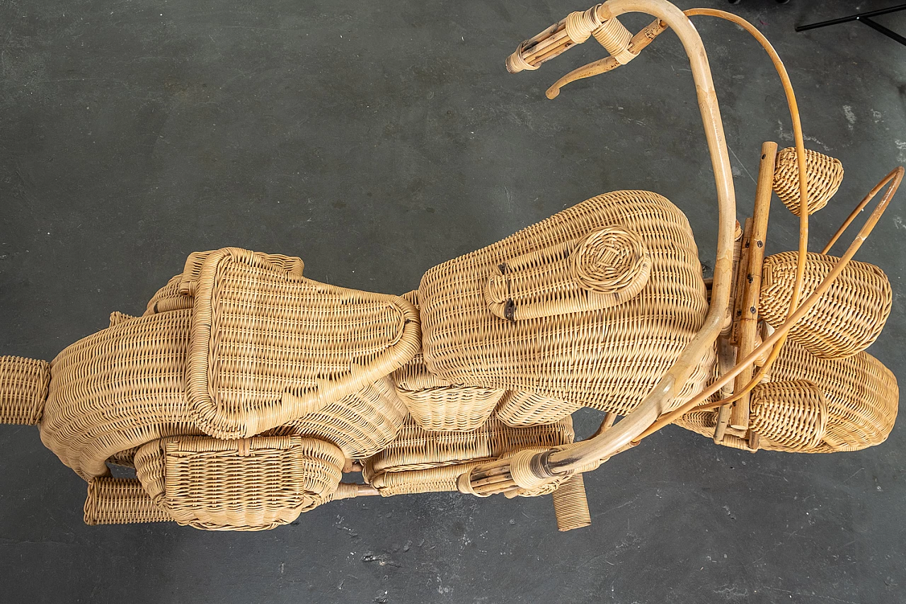 Harley Davidson rattan motorcycle by Tom Dixon for Habitat, 1980s 10
