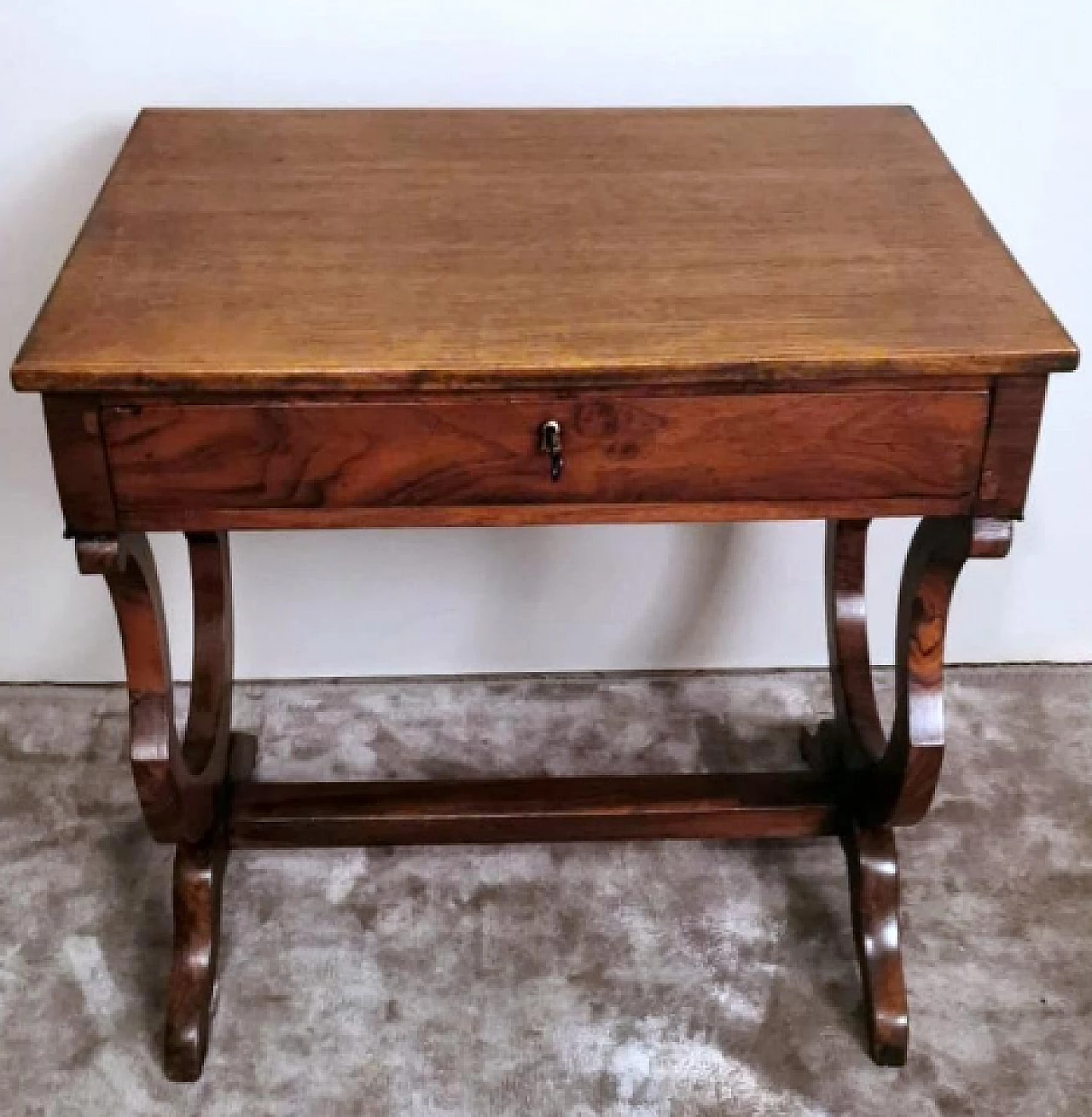 Biedermeir oak desk, late 19th century 2
