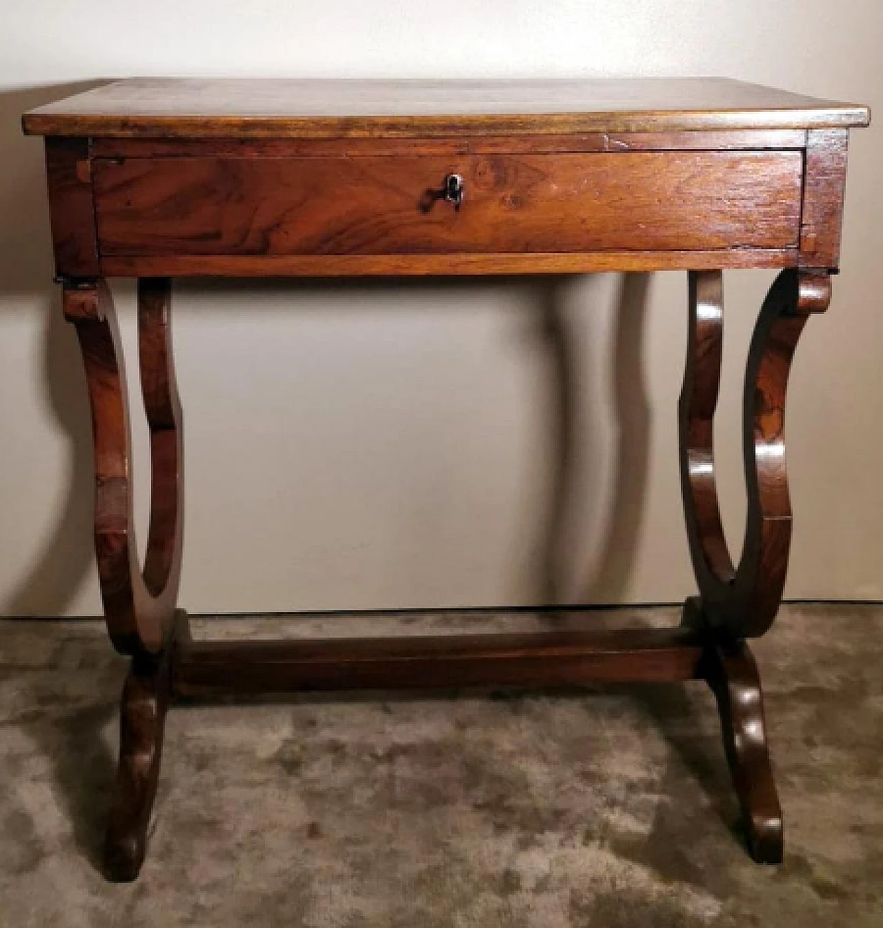 Biedermeir oak desk, late 19th century 4