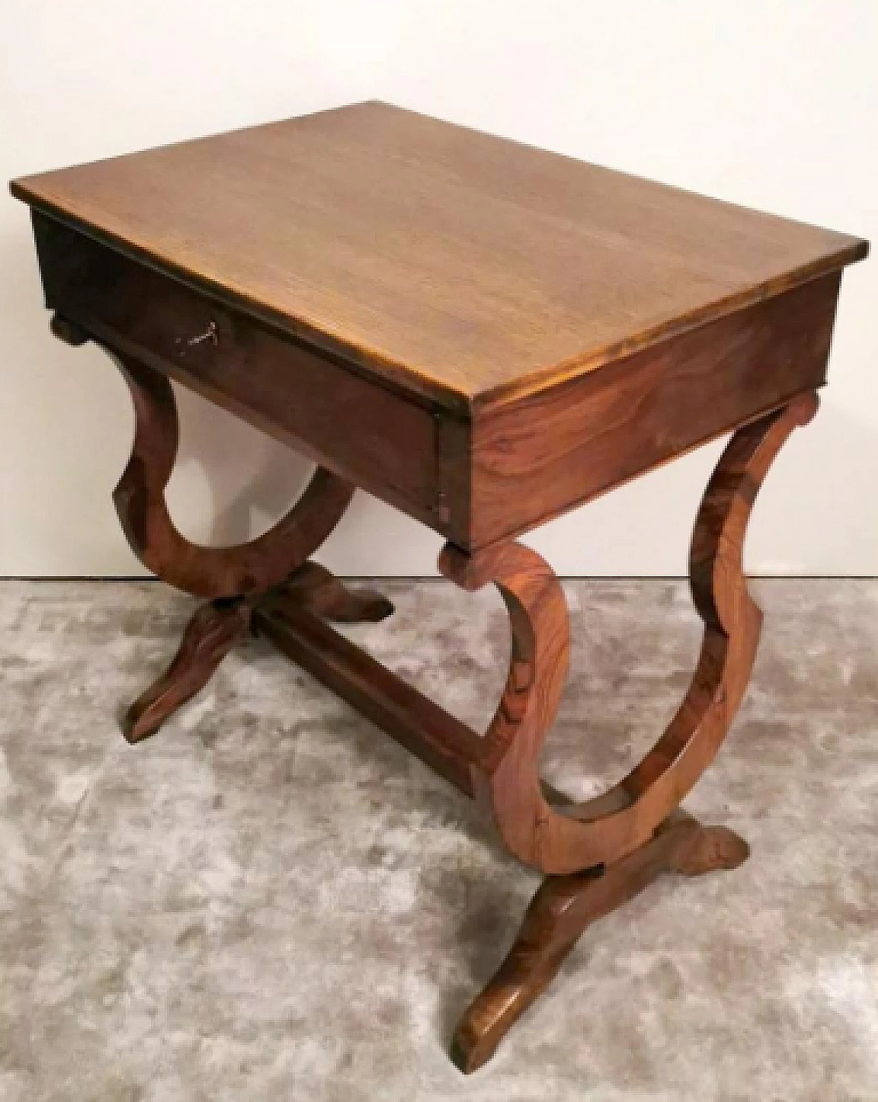 Biedermeir oak desk, late 19th century 6