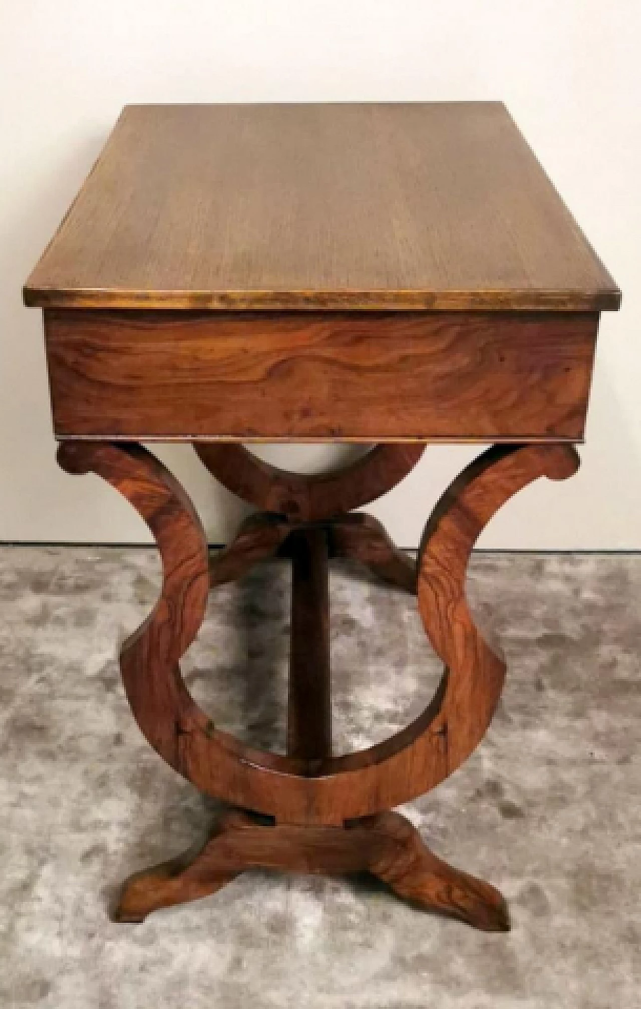 Biedermeir oak desk, late 19th century 7