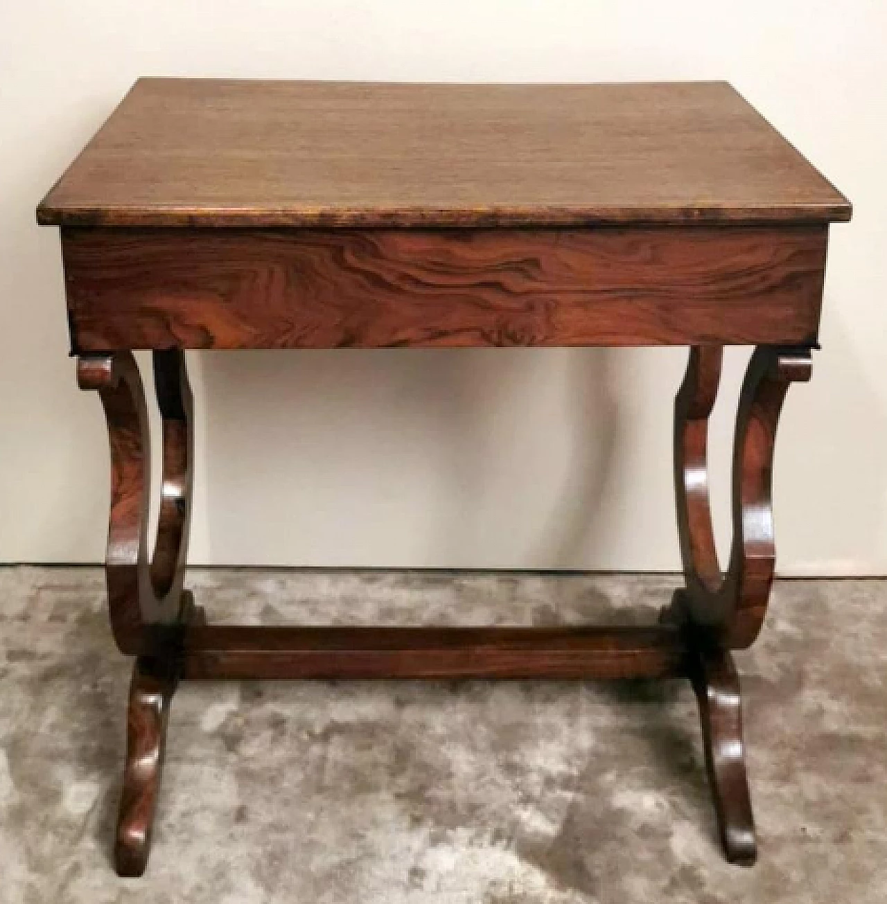 Biedermeir oak desk, late 19th century 8