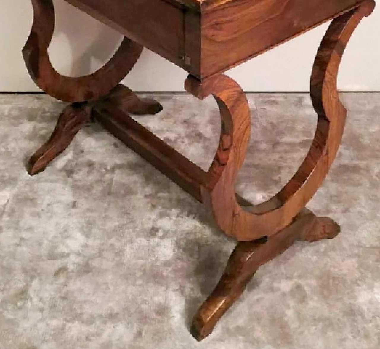 Biedermeir oak desk, late 19th century 11