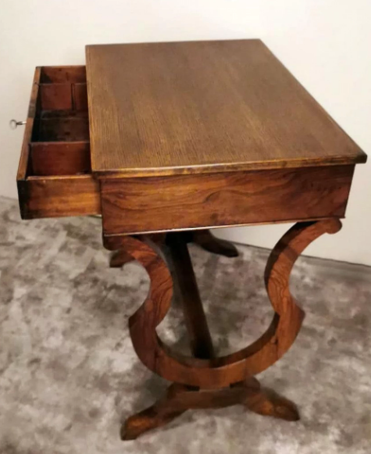 Biedermeir oak desk, late 19th century 13