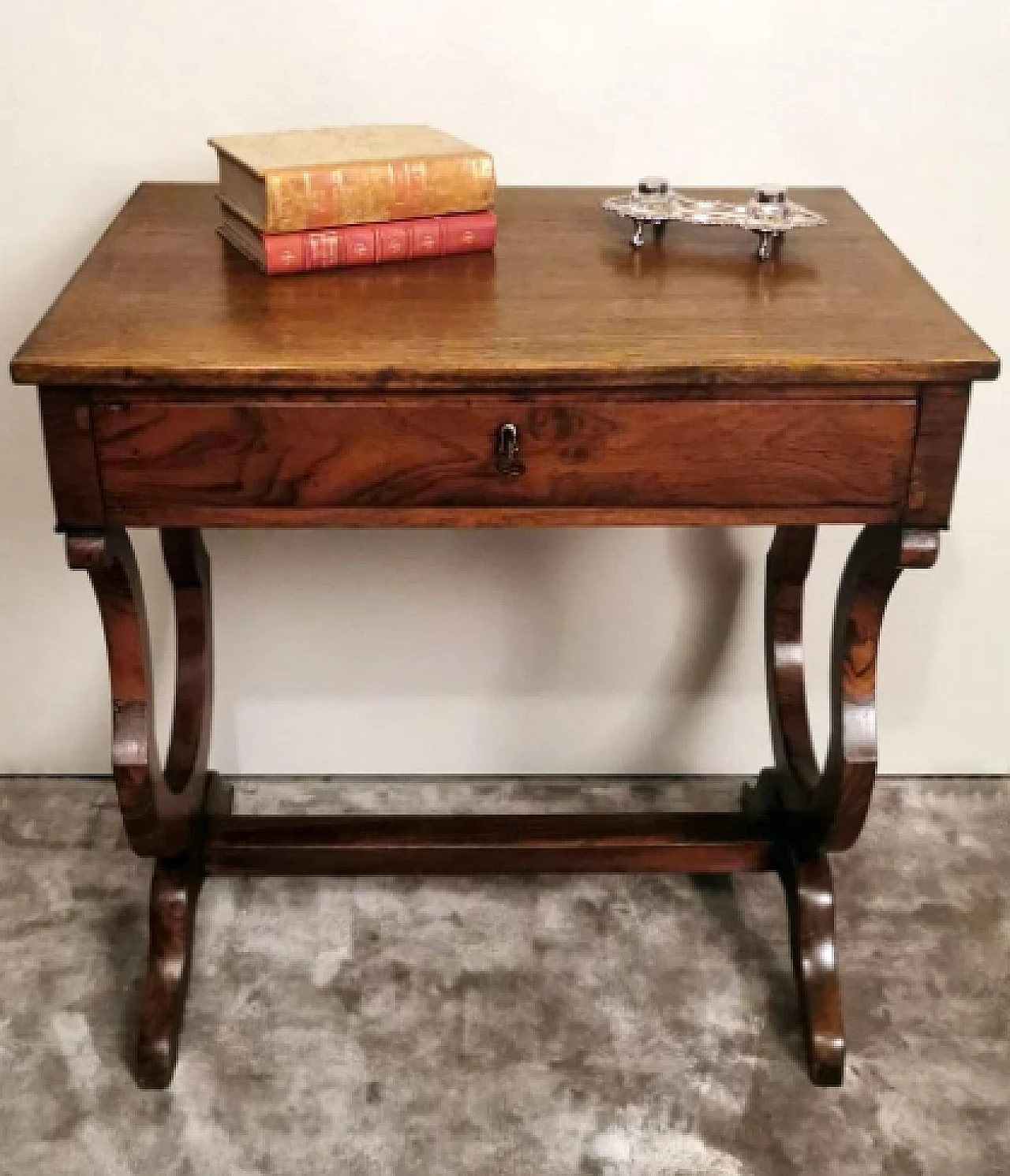 Biedermeir oak desk, late 19th century 18