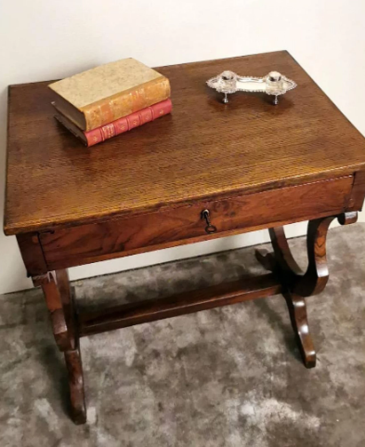 Biedermeir oak desk, late 19th century 19