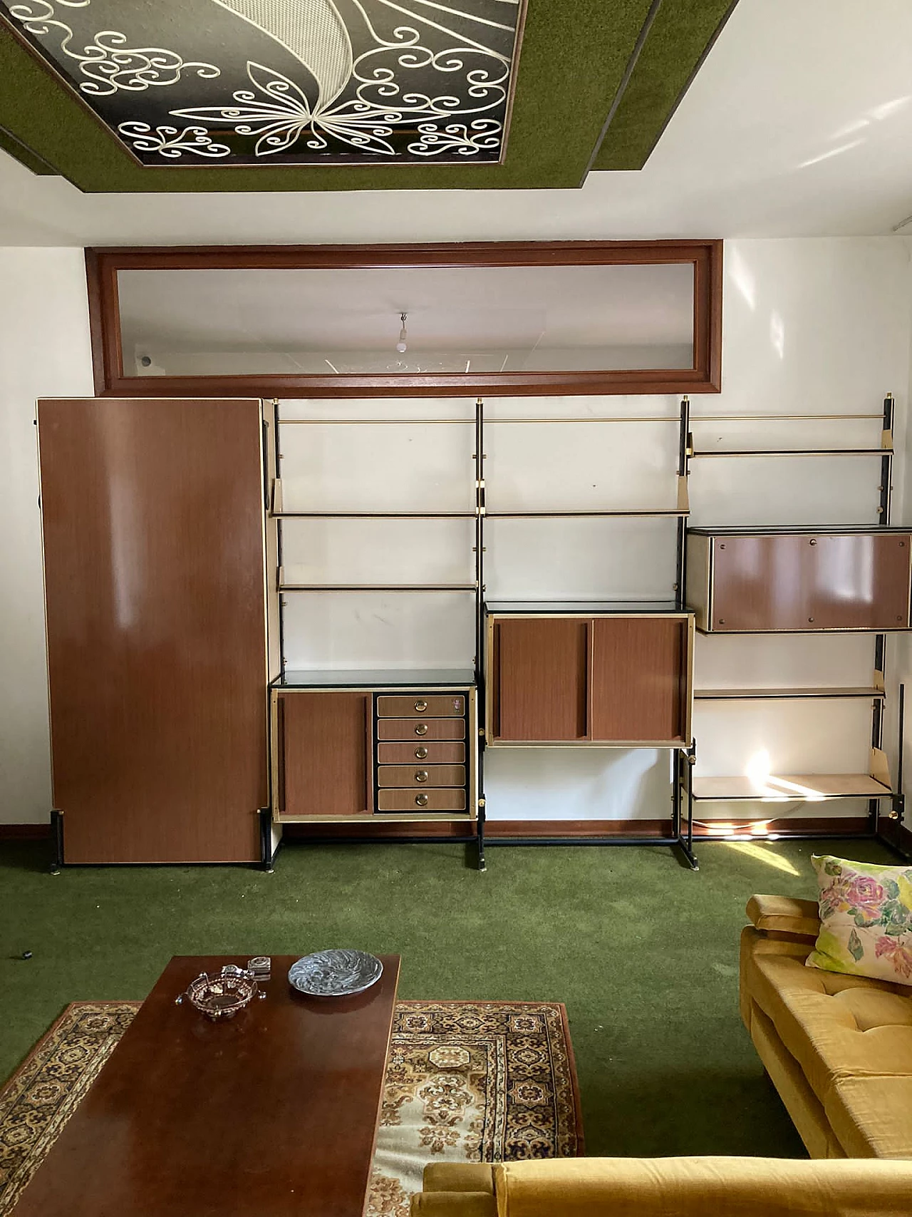 Modular bookcase and foldaway bed by Umberto Mascagni, 1950s 1